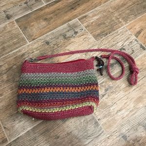 Knit shoulder purse